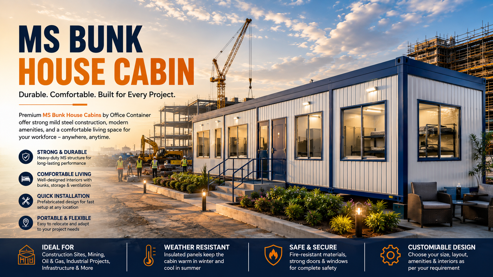 Ms Portable Bunk House Cabin