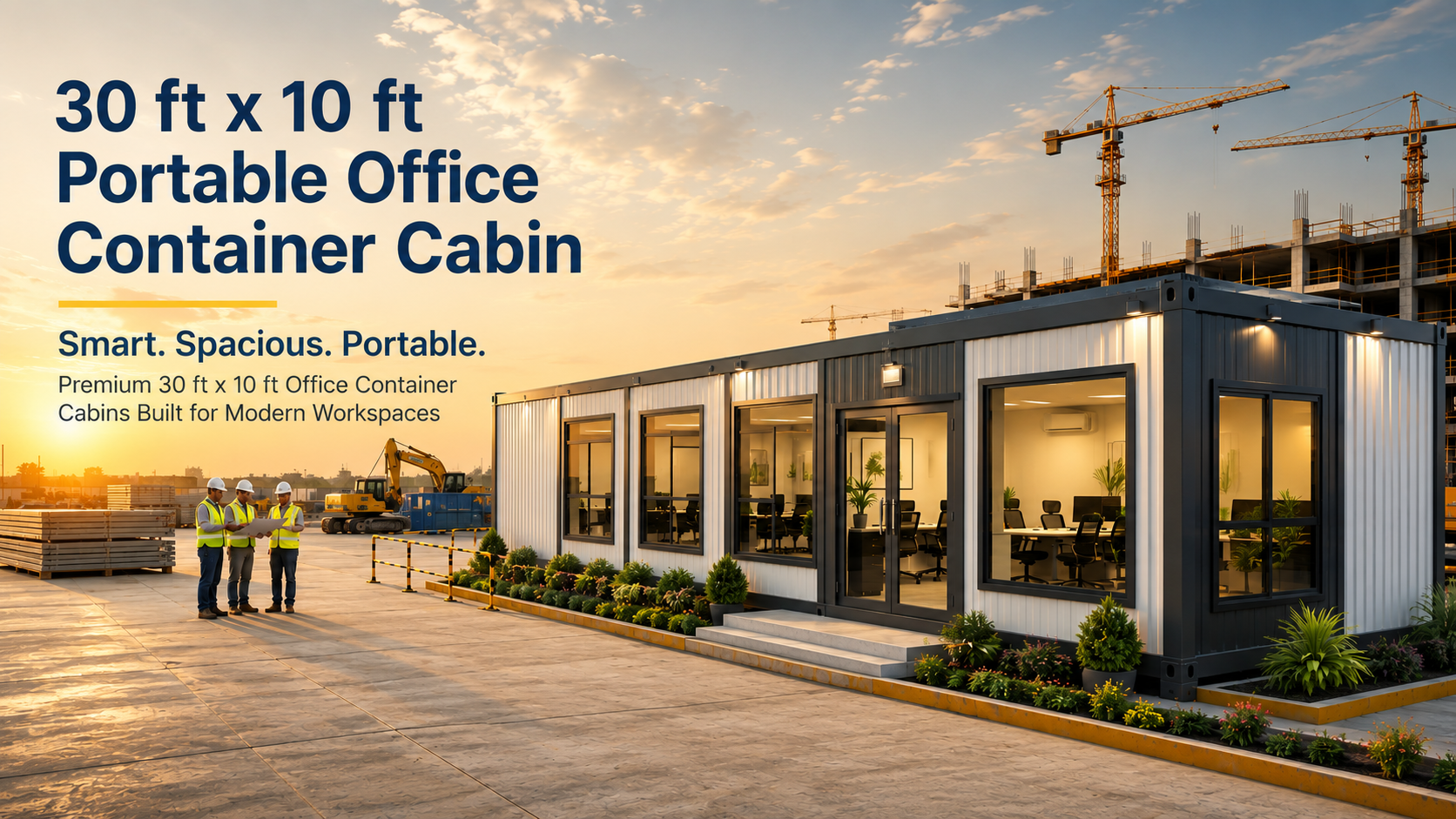 30 ft x 10 ft Portable Office Container Cabin